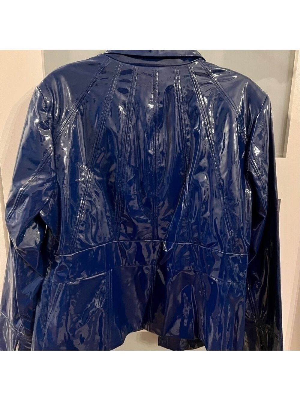 Pamela MCCOY cobalt blue vinyl jacket - Picture 5 of 11